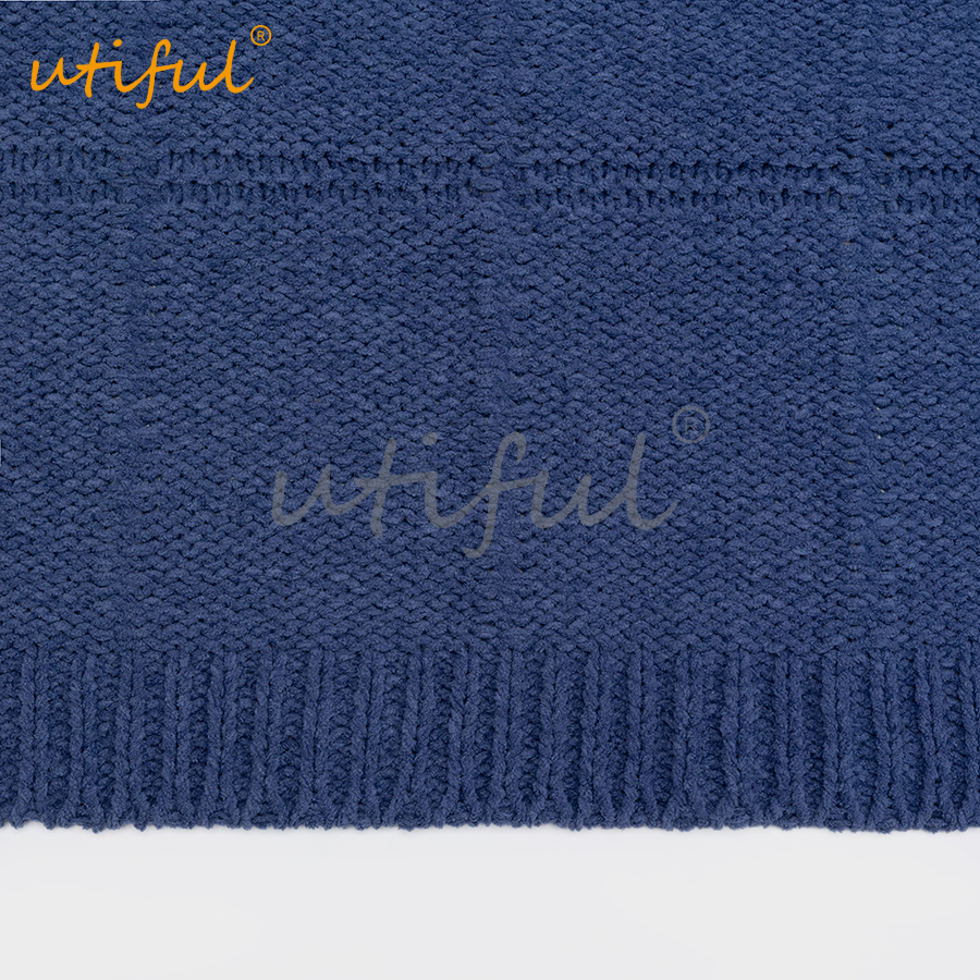 chunky knit chenille throw blanket